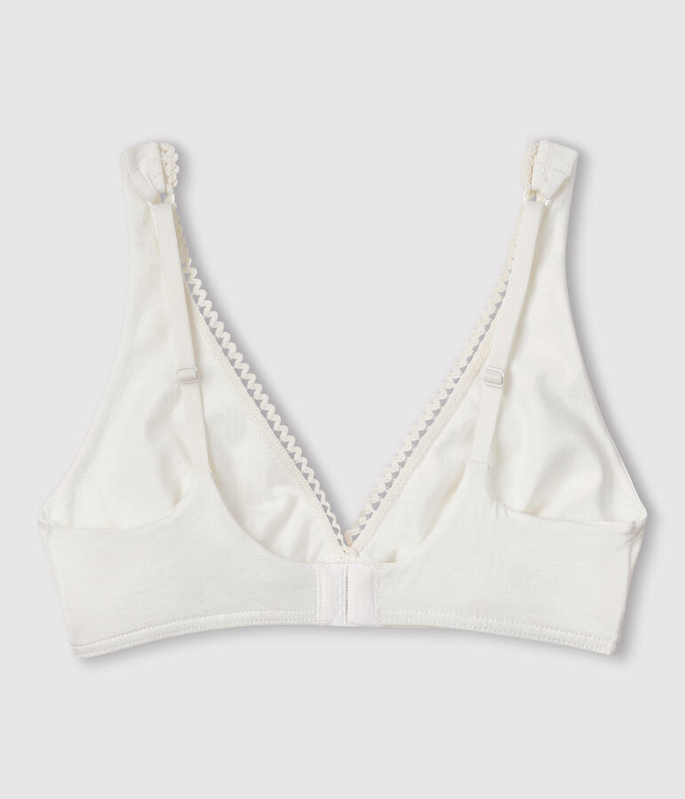 Soutien-gorge en coton stretch Femme blanc