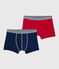 Lot de 2 boxers garçon en coton biologique et elasthanne variante 1