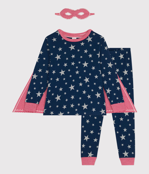 Coffret cadeau pyjama d&eacute;guisement phosphorescent en coton enfant multicouleur