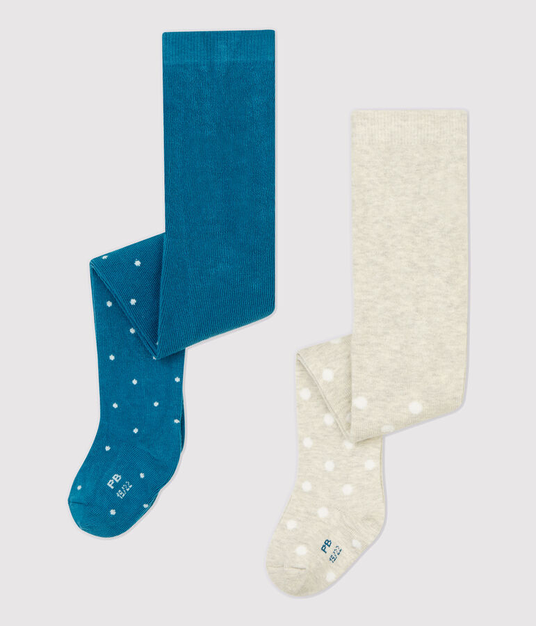 Lot de 2 paires de collants b&eacute;b&eacute;. multicouleur