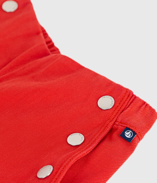 Pantalon enfant en denim rouge