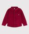 Chemise enfant en velours unie AMARANTE