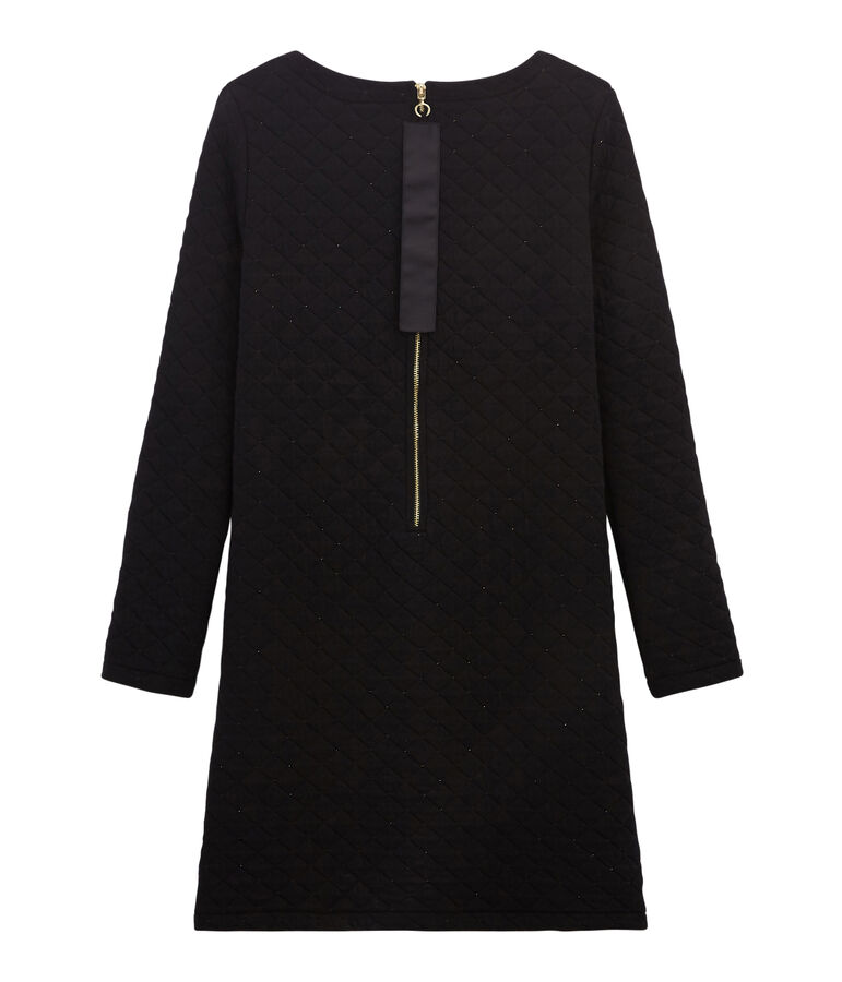 Robe droite tubique femme noir/jaune