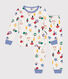 Pyjama en molleton gratté imprimé boules de Noël enfant