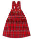 Robe salopette à carreaux bébé fille