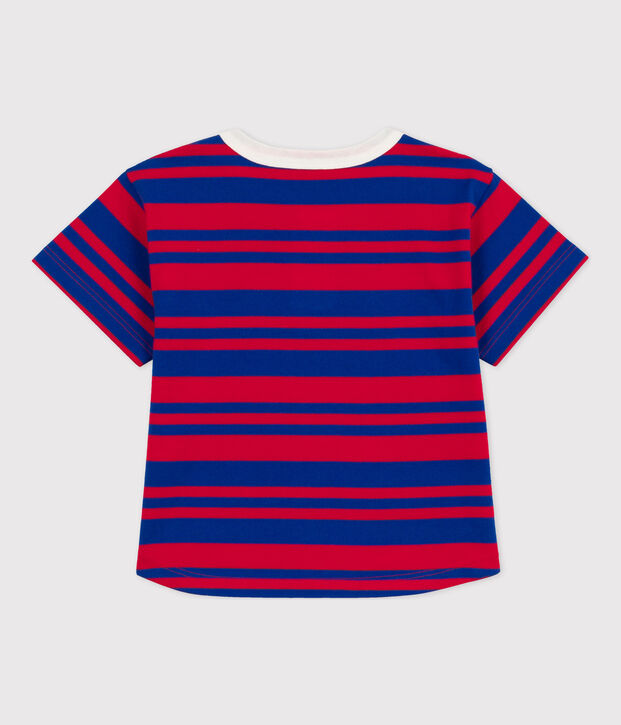 Tee-shirt manches courtes en coton enfant gar&ccedil;on blanc