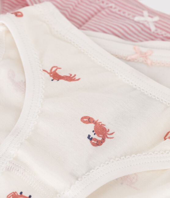 Lot de 3 culottes enfant en coton imprimé crabes variante 1
