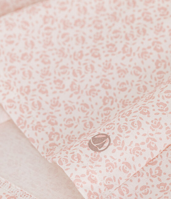 Katoenen nachthemd met bloemen voor kinderen MARSHMALLOW/ PANTY