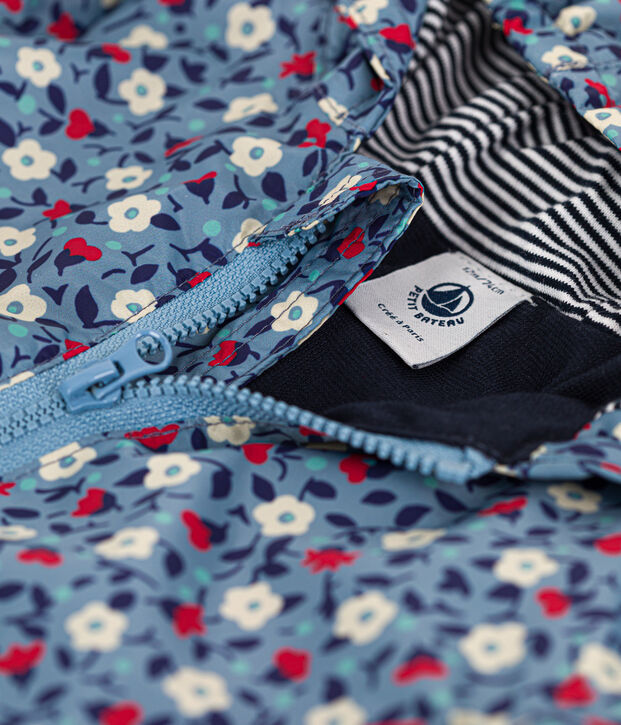 Coupe-vent b&eacute;b&eacute; en polyester recycl&eacute; b&eacute;b&eacute; bleu/multicouleur