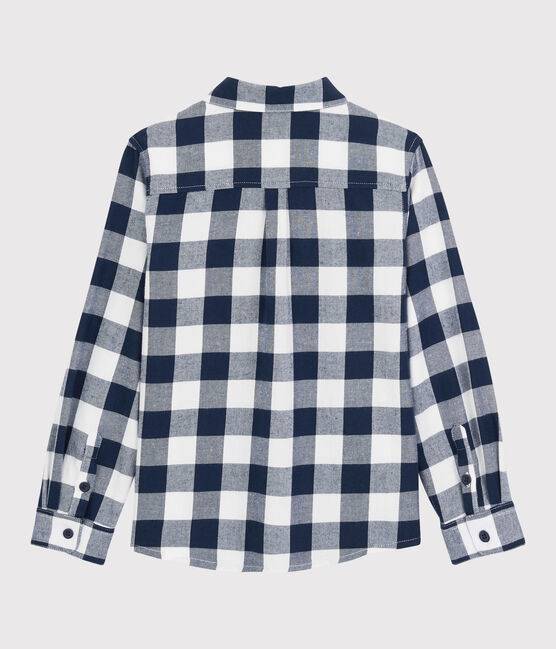Chemise à carreaux enfant garçon bleu SMOKING/blanc MARSHMALLOW