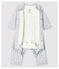 Bodyjama sans pieds bébé en coton biologique gris POUSSIERE/blanc MARSHMALLOW