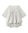 Robe bébé fille en twill brodé et bloomer gris GRIS CHINE