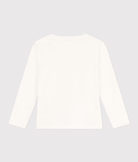 Tee-shirt manches longues enfant garçon blanc MARSHMALLOW