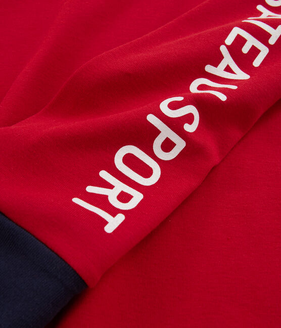 Sweatshirt van ribstof voor jongens rood TERKUIT CN