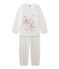 Pyjama fille à motif en bouclette velours blanc LAIT/jaune OR