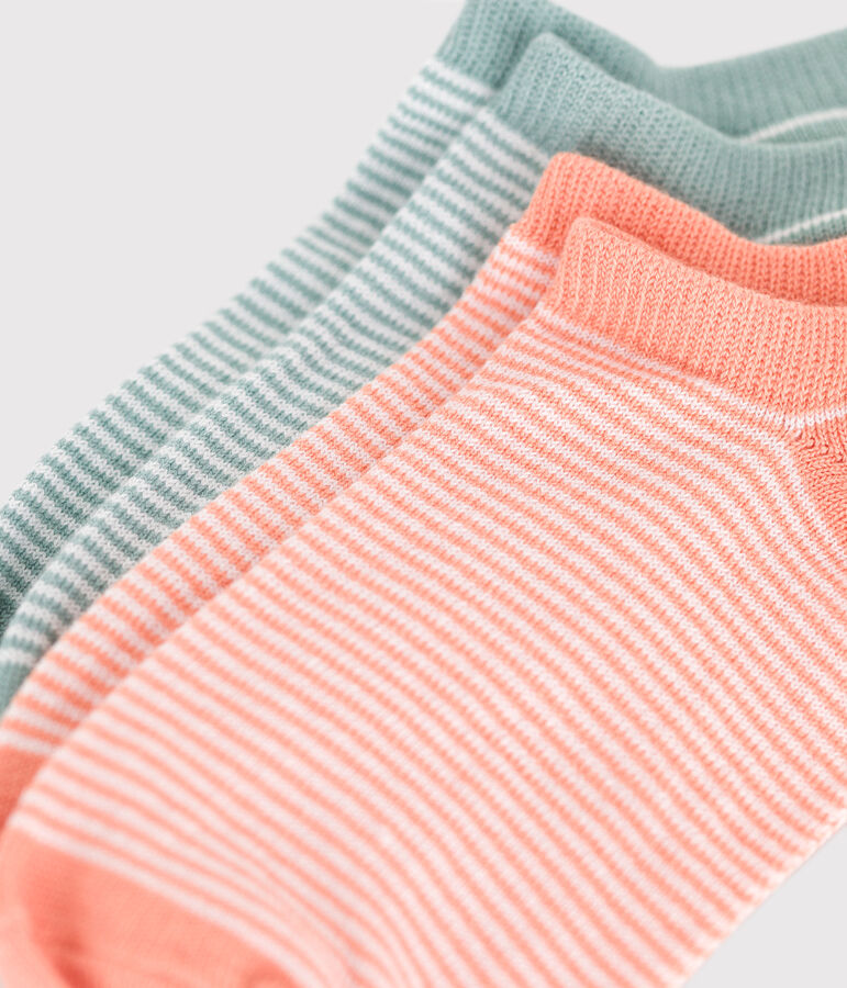 2 paar katoenen kindersokken met milleraies-strepen variante 1