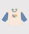 Tee-shirt manches longues en jersey fin bébé bleu AVALANCHE/ BEACH