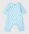 Combinaison longue bébé mixte en tubique bleu FRAICHEUR/blanc MULTICO