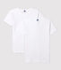 Set van witte 2 T-shirts met korte mouwen voor jongens