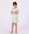 Pyjama short enfant en coton imprim&eacute; fleuri blanc/multicouleur