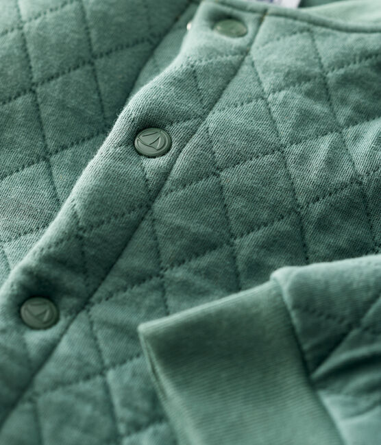 Tubic cardigan in teddy-stijl voor jongens groen VALLEE