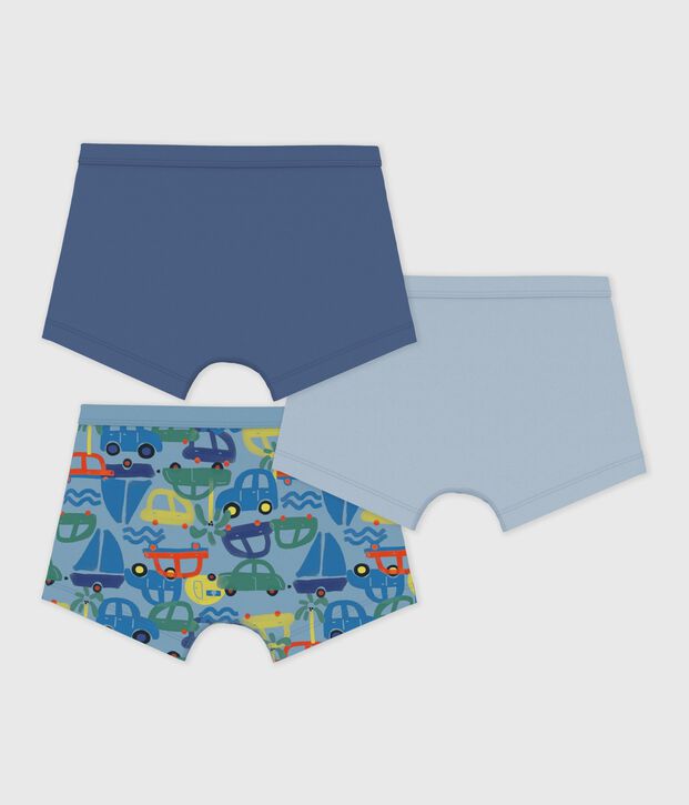 Setje met katoenen boxershorts met omhulde tailleband met print multicouleur