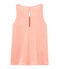 Tanktop voor vrouwen van geïriseerd linnen roze ROSAKO/roze COPPER