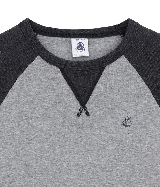 Tee-shirt garçon manches longues gris SUBWAY/noir CITY