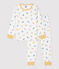 Pyjama imprimé animaux en molleton enfant blanc MARSHMALLOW/blanc MULTICO