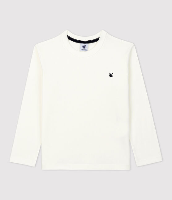 T-shirt in biokatoen voor jongens/meisjes wit MARSHMALLOW