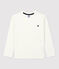 T-shirt in biokatoen voor jongens/meisjes wit MARSHMALLOW