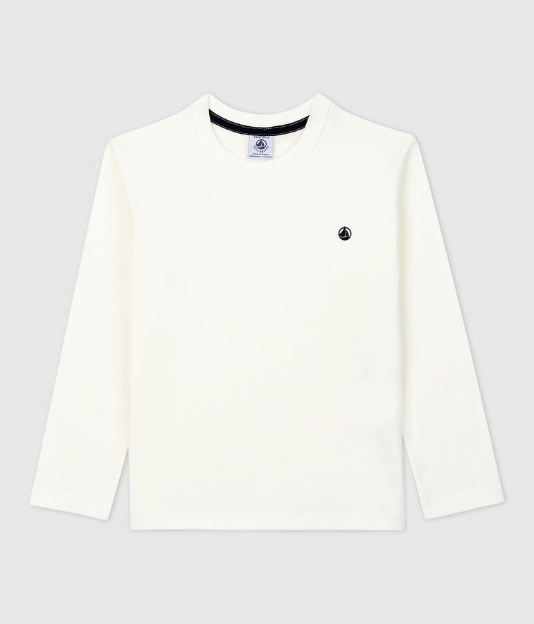 T-shirt en coton bio enfant fille / gar&ccedil;on blanc MARSHMALLOW