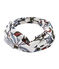 Hoofdband exclusief met bloemen bedrukt. wit MARSHMALLOW/wit MULTICO