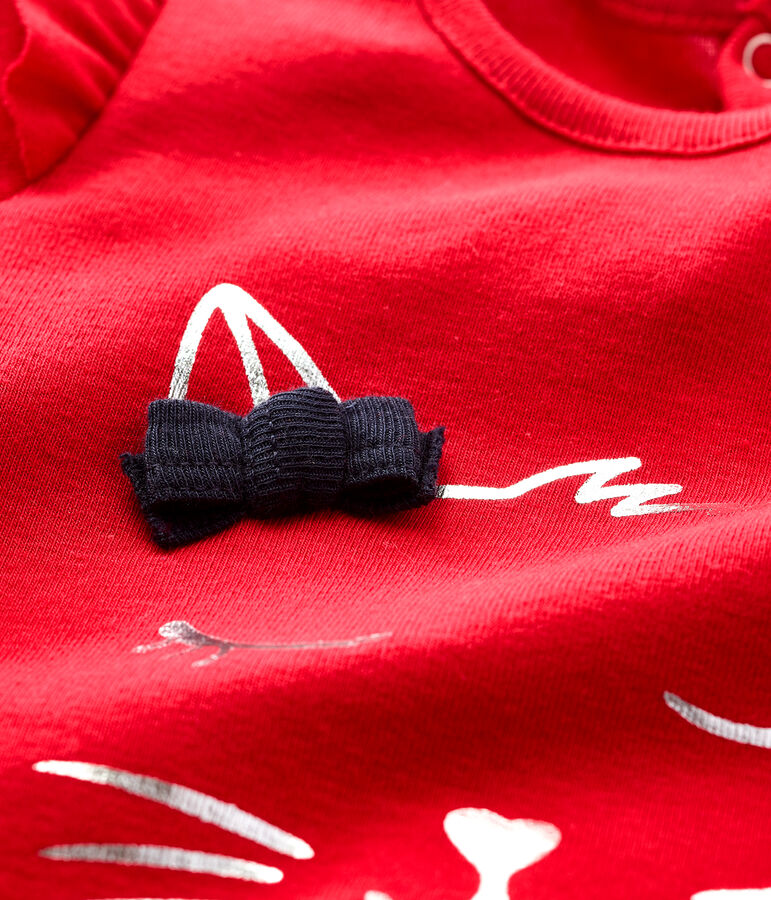 Blouse met lange mouwen babymeisje rood