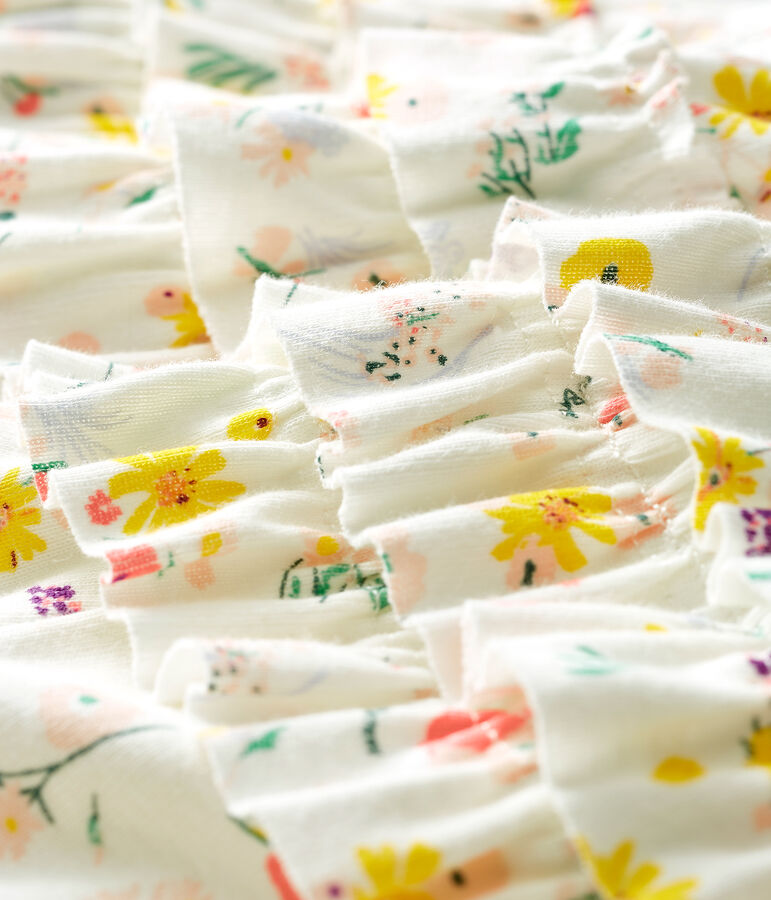 Bloomer broek met print babymeisje wit MARSHMALLOW/wit MULTICO