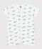 Combinaison courte bébé en coton dinosaures blanc MARSHMALLOW/blanc MULTICO