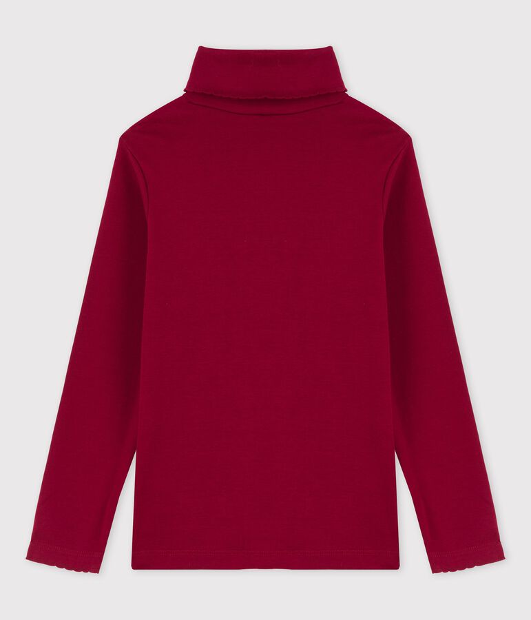 Sous-pull en coton fille rouge