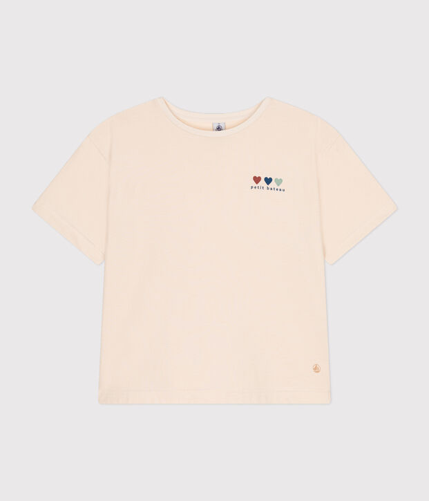 Tee-shirt le Boxy en coton femme &eacute;cru