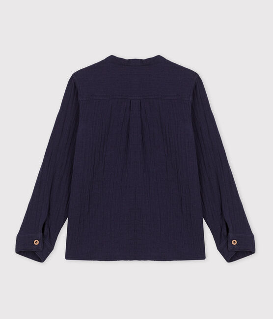 Chemise en gaze de coton enfant garçon bleu SMOKING