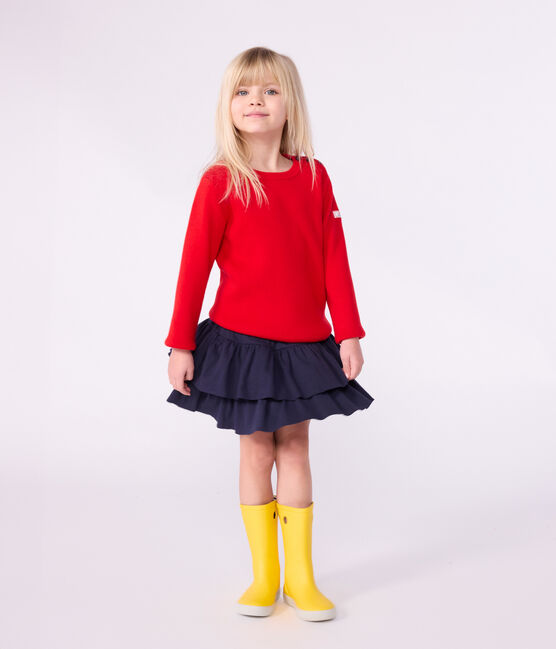 Jupe en coton enfant unie bleu SMOKING