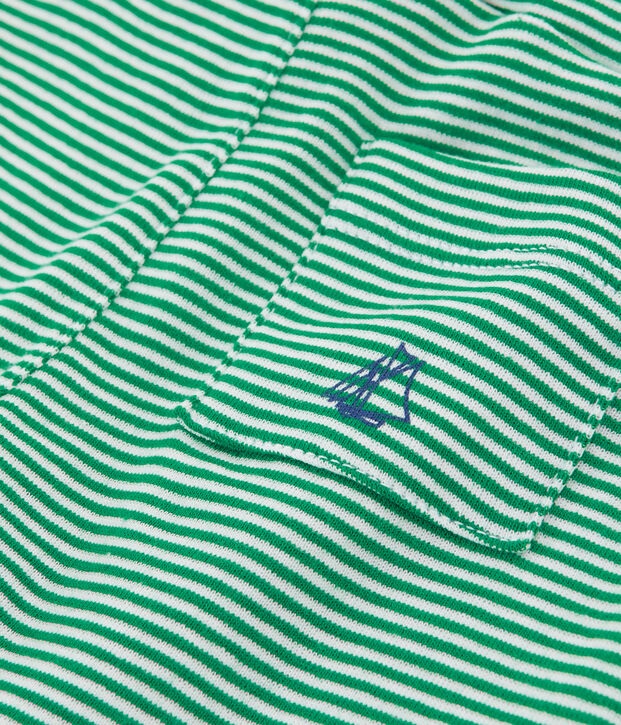 Short b&eacute;b&eacute; gar&ccedil;on ray&eacute; vert/blanc