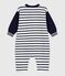 Lang gestreept pakje van katoen voor baby's wit MARSHMALLOW/blauw SMOKING