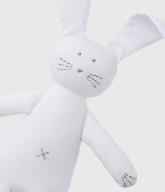 afwijzing pianist Beschikbaar Witte konijnenknuffel van jersey ECUME | Petit Bateau