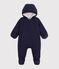Combipilote b&eacute;b&eacute; en polyester et sa doublure en sherpa bleu marine