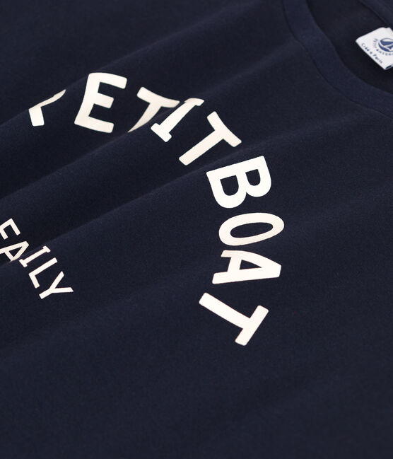 LE BOXY, T-shirt voor dames in katoen  blauw SMOKING