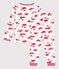 Pyjama Le Havre en tubique enfant blanc MARSHMALLOW/rouge PEPS