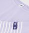 Tee-shirt marinière femme en coton violet SQUAW/ MILK