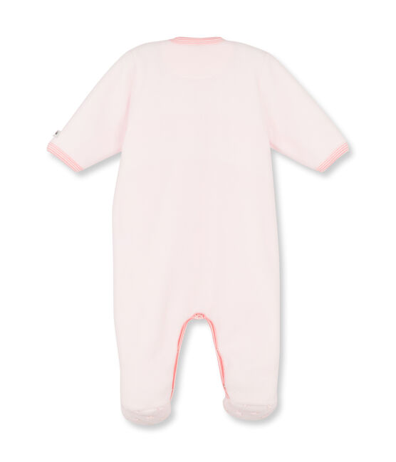 Warme babypyjama in fleece voor meisjes roze Vienne