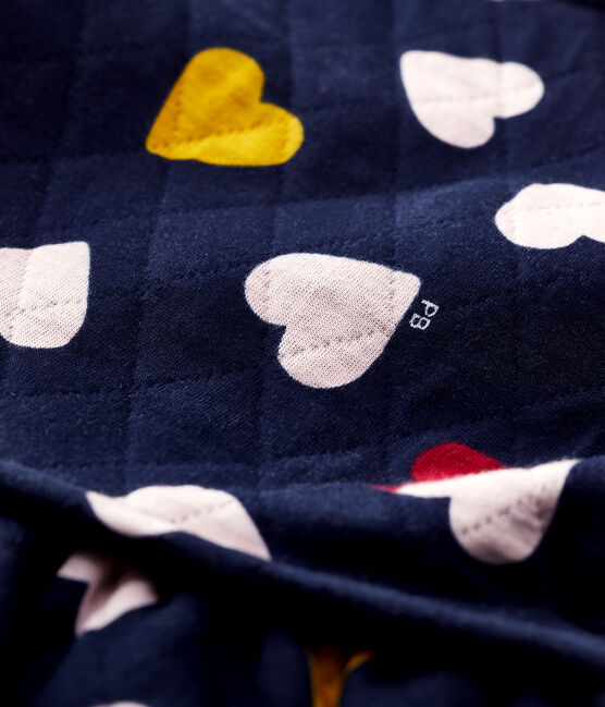 Robe matelassée bébé. bleu SMOKING/blanc MULTICO