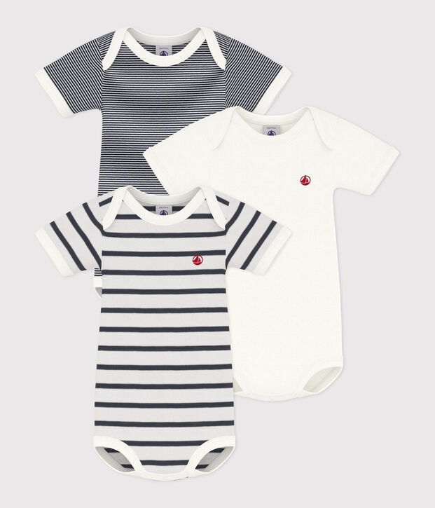 Set van 3 babyrompertjes met korte mouwen multicouleur